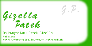 gizella patek business card